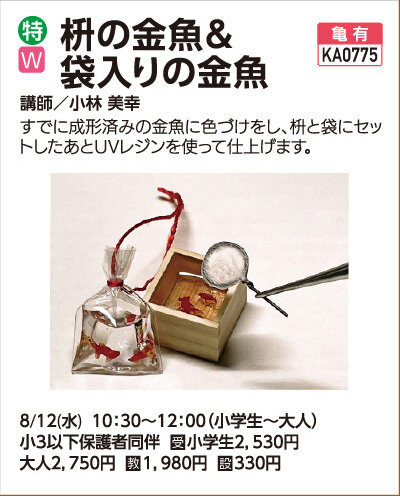 枡の金魚＆袋入りの金魚