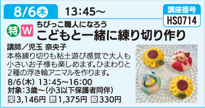 こどもと一緒に練り切り作り