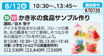 かき氷の食品サンプル作り