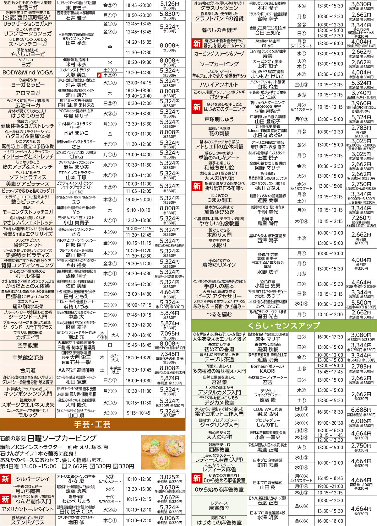 メゾンカルチャークラブ武蔵境WEBチラシ