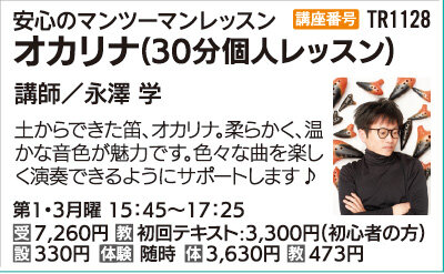 オカリナ(30分個人レッスン)