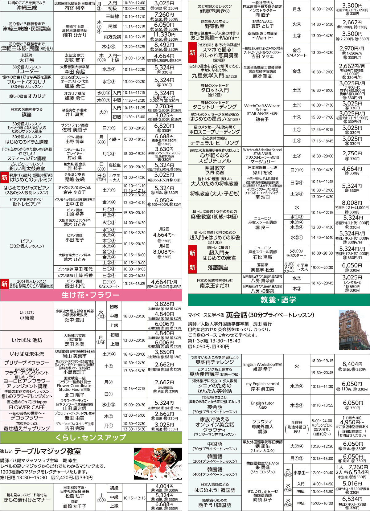 メゾンカルチャークラブ八尾WEBチラシ
