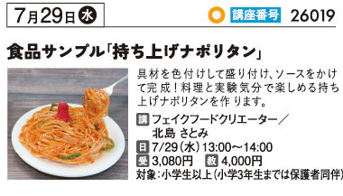 食品サンプル「持ち上げナポリタン」